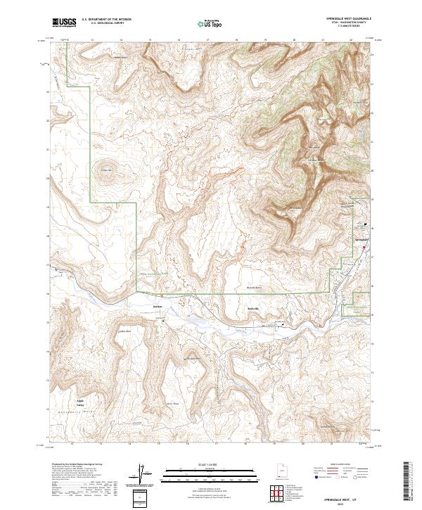 Springdale West topographic map thumbnail