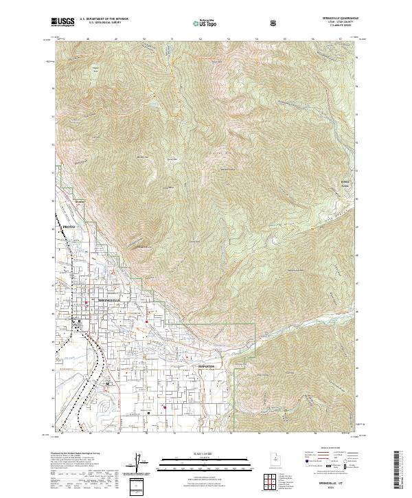 Springville topographic map thumbnail