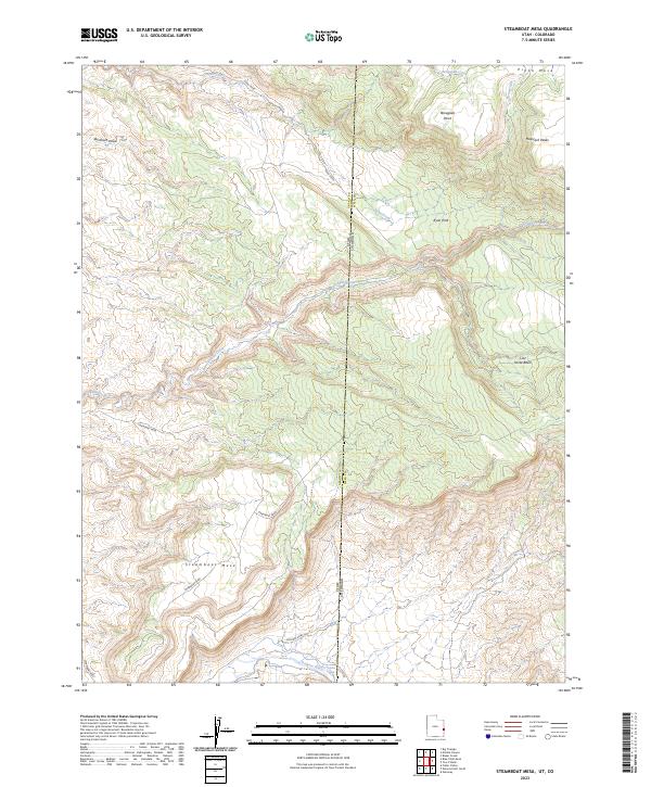 Steamboat Mesa topographic map thumbnail