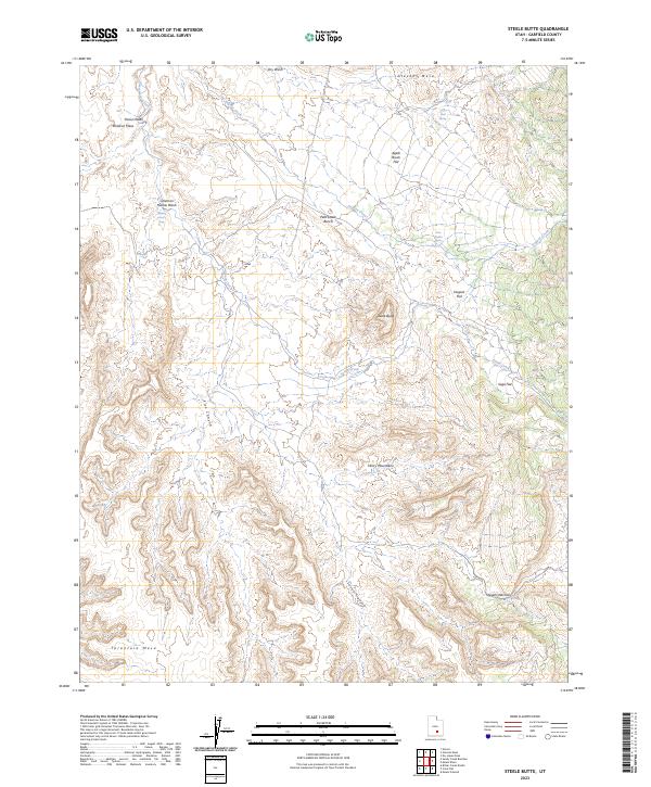 Steele Butte topographic map thumbnail