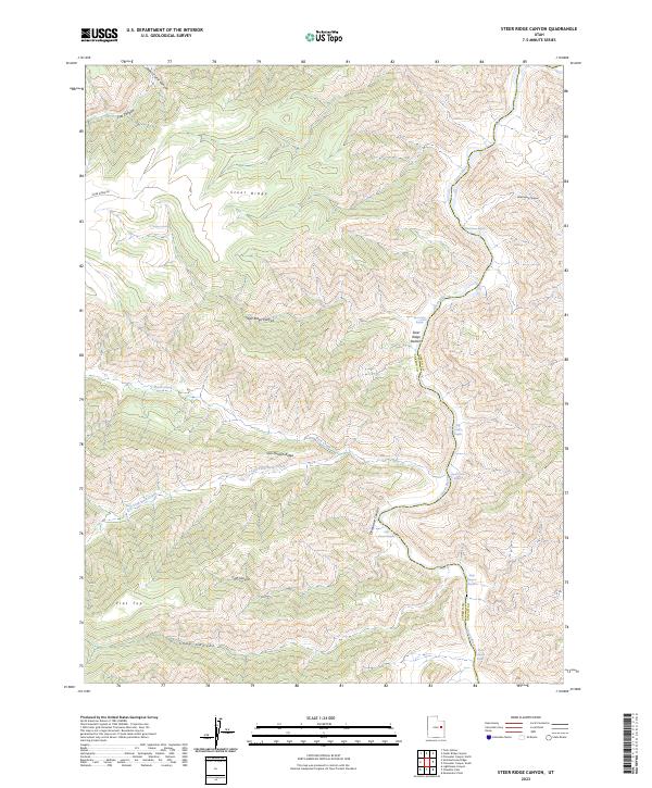 Steer Ridge Canyon 2023 topographic map thumbnail