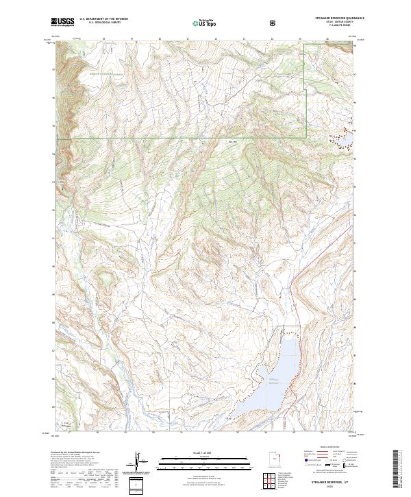 Steinaker Reservoir topographic map thumbnail