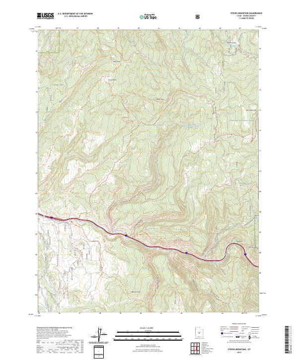 Steves Mountain topographic map thumbnail
