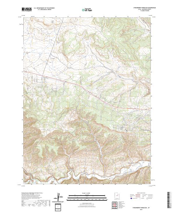 Strawberry Pinnacles topographic map thumbnail