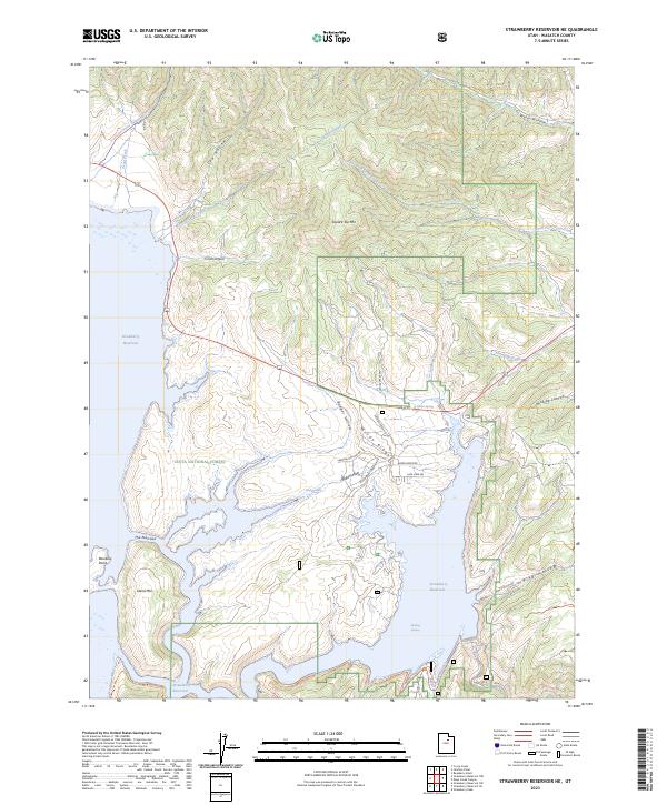 Strawberry Reservoir NE topographic map thumbnail