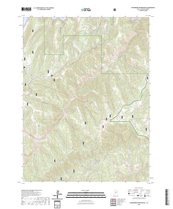 Strawberry Reservoir SE topographic map thumbnail