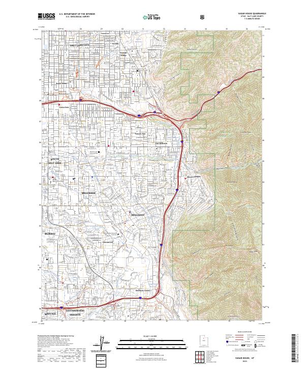 Sugar House 2023 topographic map thumbnail