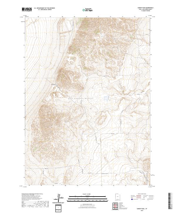 Sunset Pass topographic map thumbnail