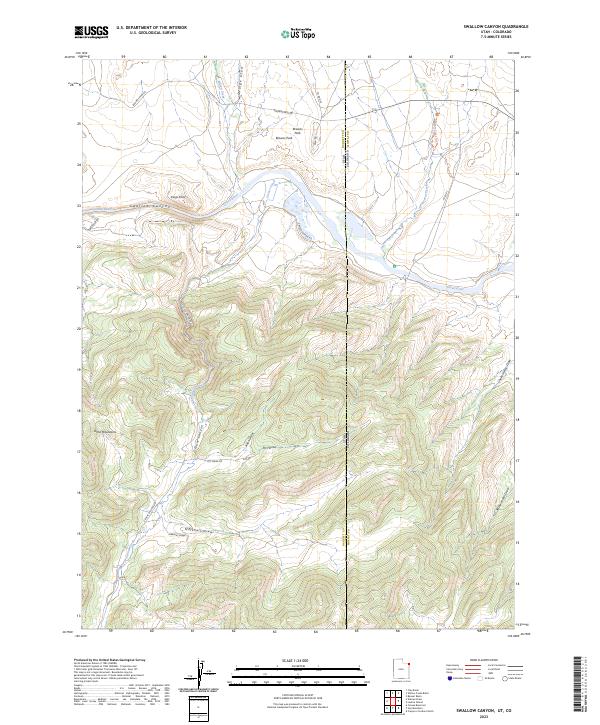 Swallow Canyon topographic map thumbnail