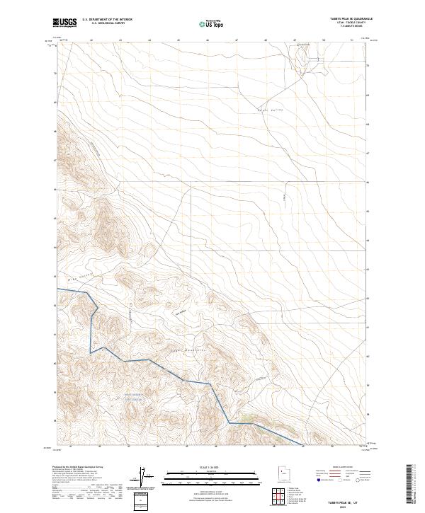 Tabbys Peak SE 2023 topographic map thumbnail