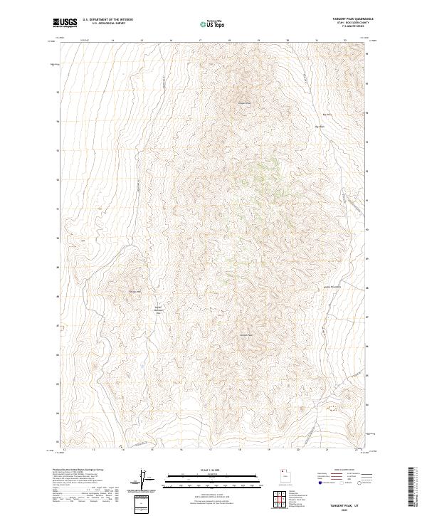 Tangent Peak topographic map thumbnail