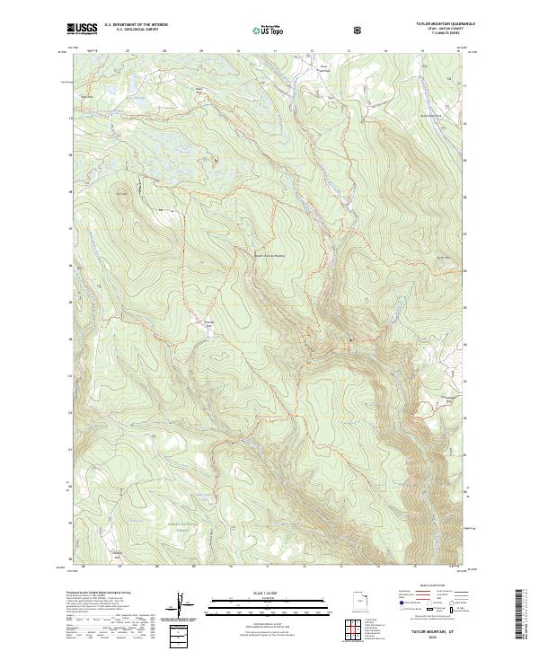 Taylor Mountain topographic map thumbnail