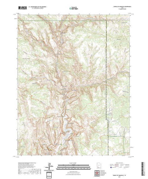 Temple of Sinawava topographic map thumbnail