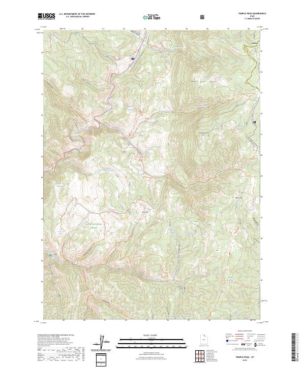 Temple Peak topographic map thumbnail