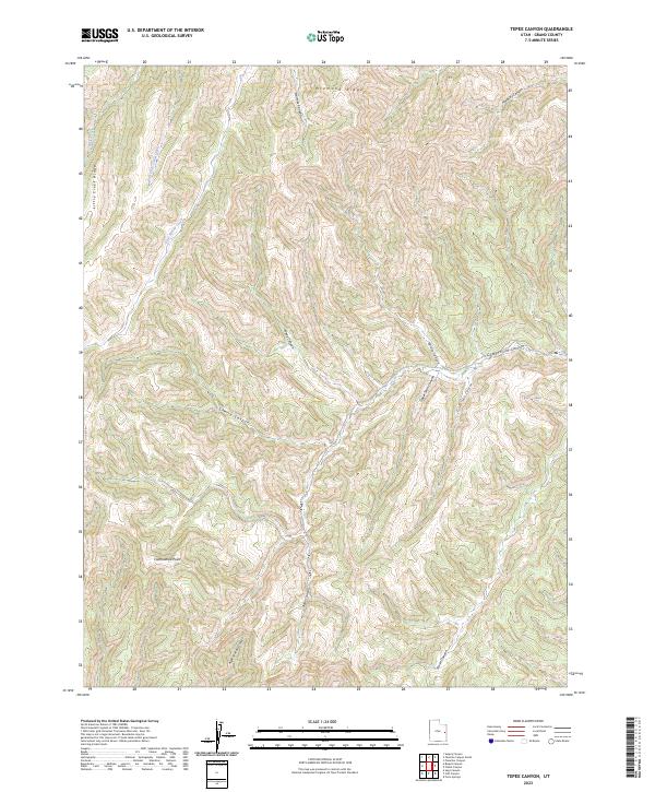 Tepee Canyon topographic map thumbnail