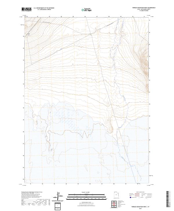 Terrace Mountain West 2023 topographic map thumbnail