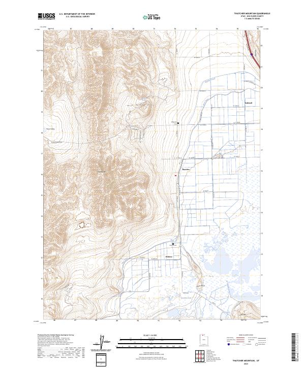 Thatcher Mountain topographic map thumbnail