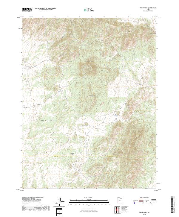 The Tetons topographic map thumbnail