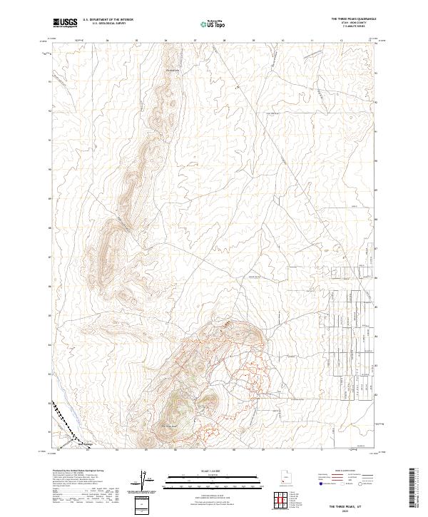 The Three Peaks topographic map thumbnail