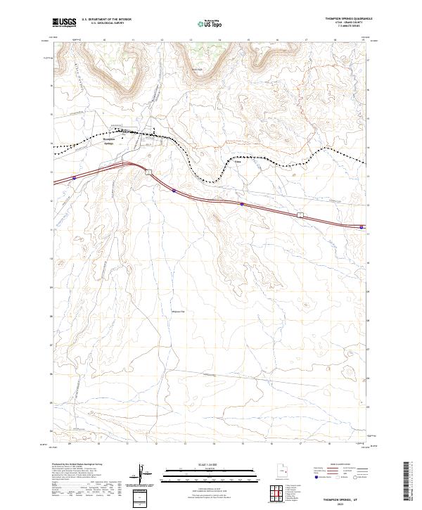 Thompson Springs topographic map thumbnail