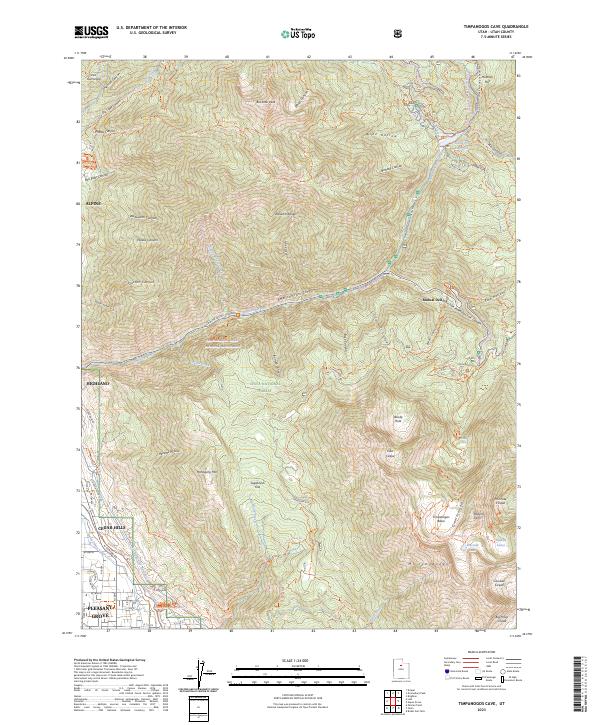 Timpanogos Cave topographic map thumbnail