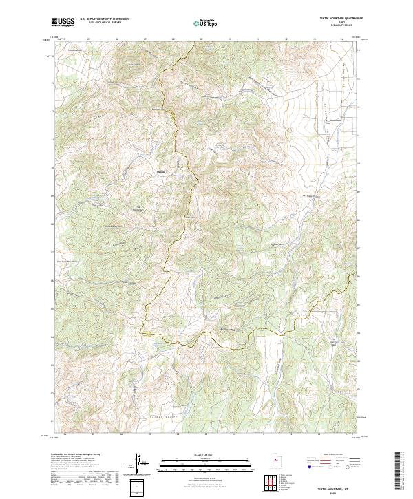 Tintic Mountain topographic map thumbnail