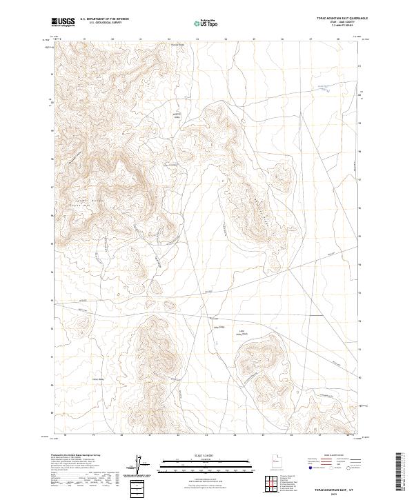 Topaz Mountain East 2023 topographic map thumbnail