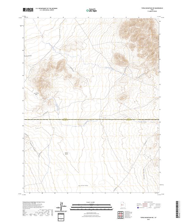 Topaz Mountain SW 2023 topographic map thumbnail