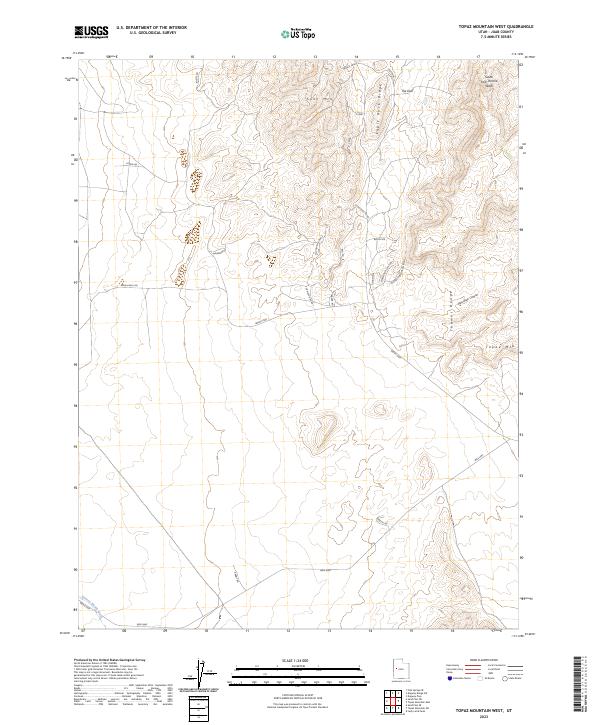 Topaz Mountain West topographic map thumbnail