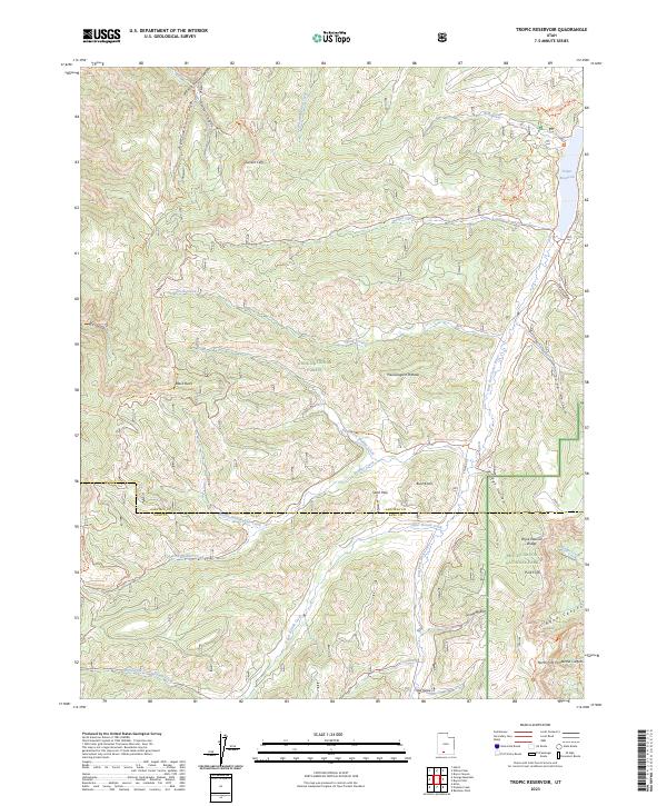 Tropic Reservoir 2023 topographic map thumbnail