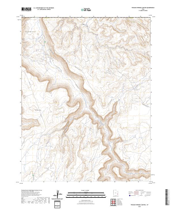 Trough Springs Canyon topographic map thumbnail