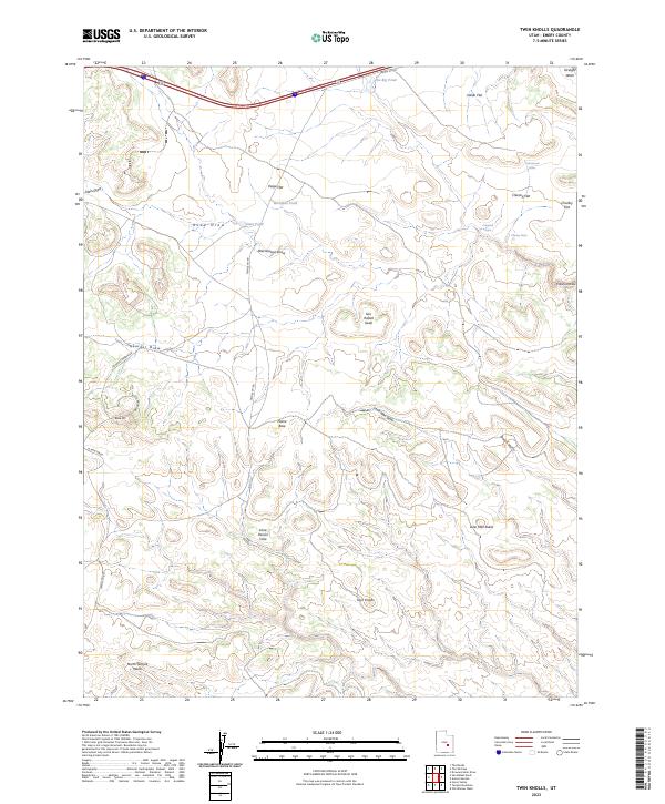 Twin Knolls 2023 topographic map thumbnail
