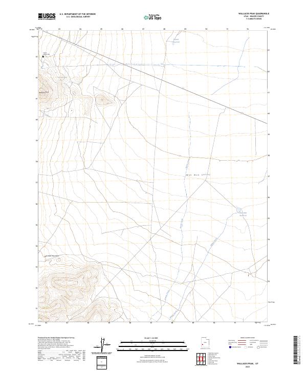 Wallaces Peak topographic map thumbnail