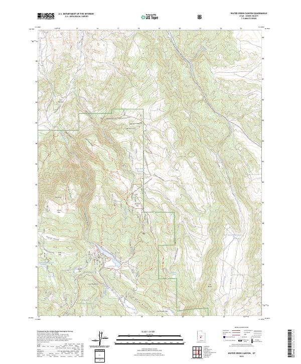 Water Creek Canyon topographic map thumbnail