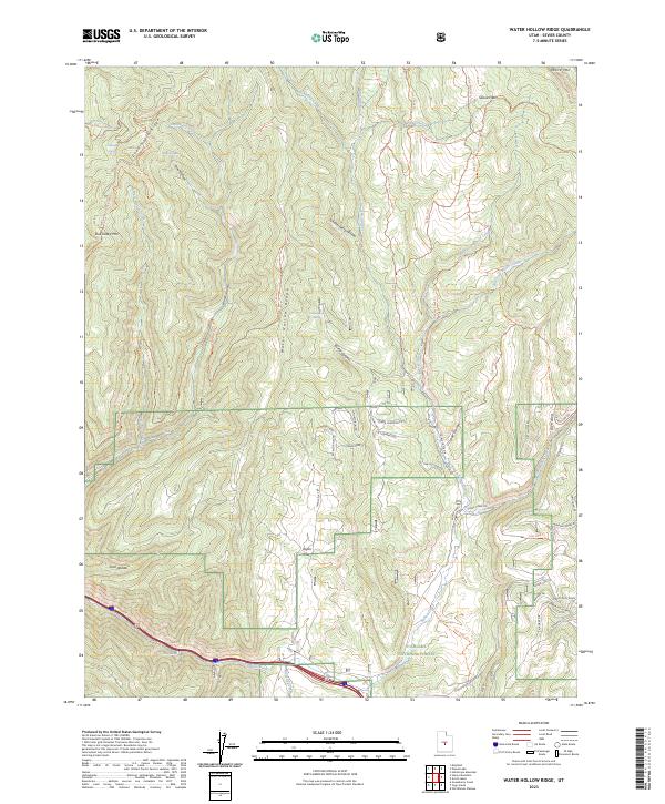 Water Hollow Ridge topographic map thumbnail