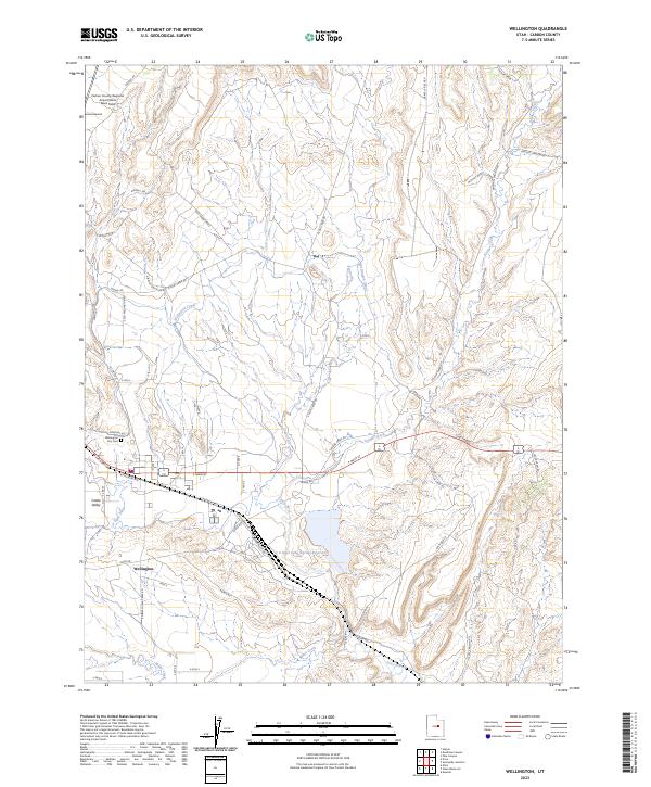 Wellington topographic map thumbnail
