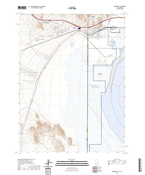 Wendover topographic map thumbnail