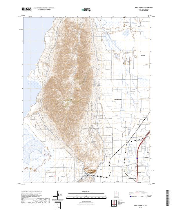West Mountain topographic map thumbnail