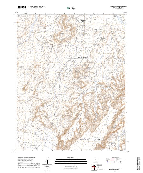 White Mesa Village 2023 topographic map thumbnail