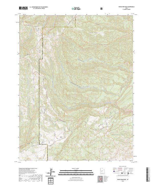White Pine Peak topographic map thumbnail