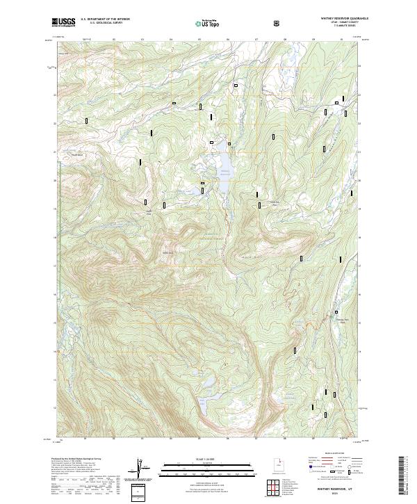 Whitney Reservoir topographic map thumbnail