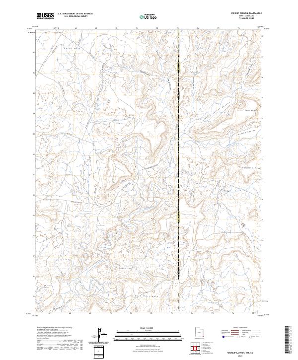 Wickiup Canyon topographic map thumbnail