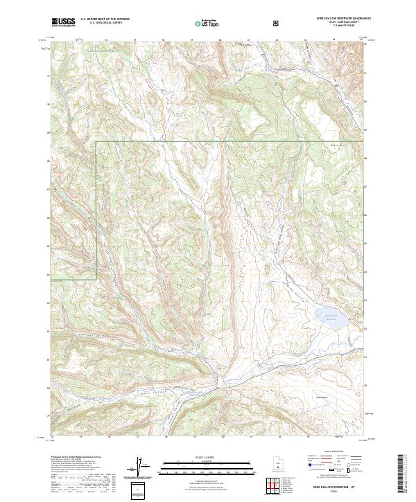 Wide Hollow Reservoir topographic map thumbnail