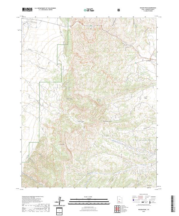 Wilson Peak 2023 topographic map thumbnail