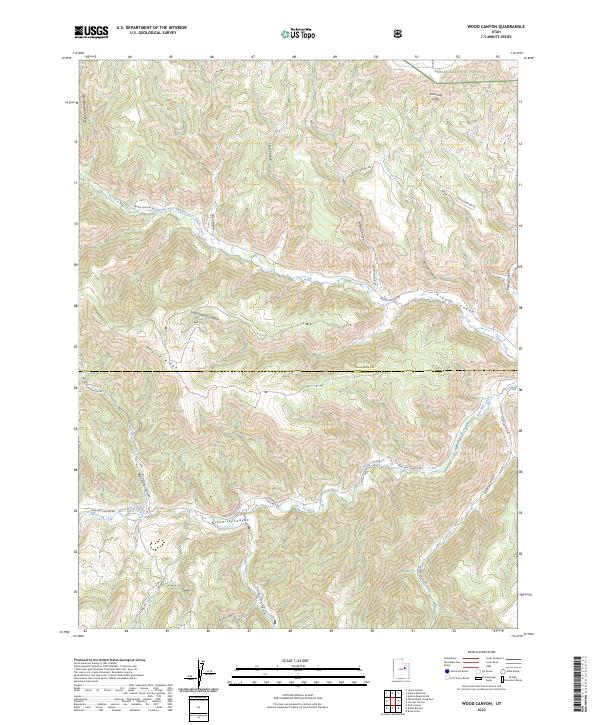 Wood Canyon topographic map thumbnail