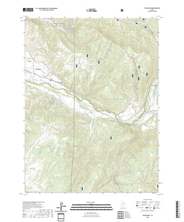 Woodland topographic map thumbnail
