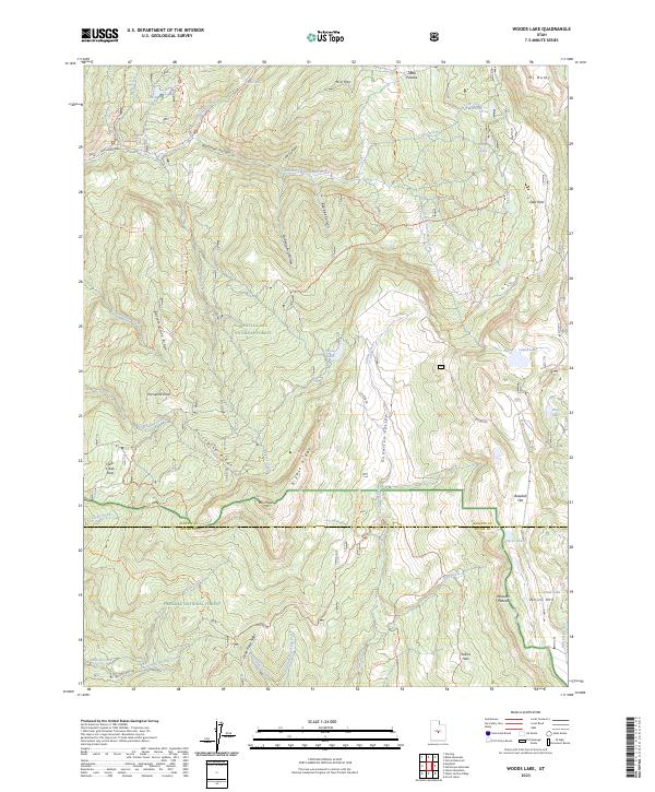 Woods Lake topographic map thumbnail