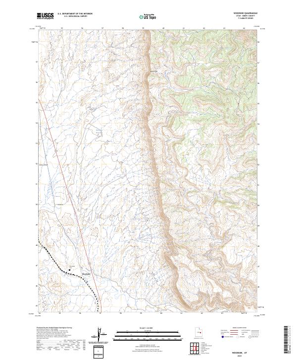 Woodside topographic map thumbnail