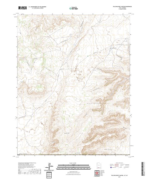 Yellowjacket Canyon topographic map thumbnail