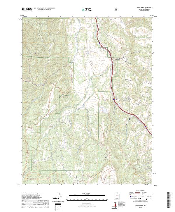 Yogo Creek topographic map thumbnail